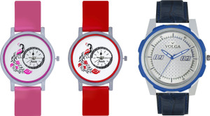 Volga Designer FVOLGA Beautiful New Branded Type Watches Men and Women Combo161 VOLGA Band Analog Watch - For Couple
