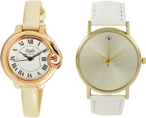Style Feathers SFCTRDCREAM&SDWHITE-001 Analog Watch  - For Women