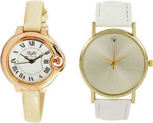 Style Feathers SFCTRDCREAM&SDWHITE-001 Analog Watch - For Women