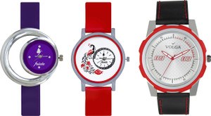 Volga Designer FVOLGA Beautiful New Branded Type Watches Men and Women Combo178 VOLGA Band Analog Watch - For Couple