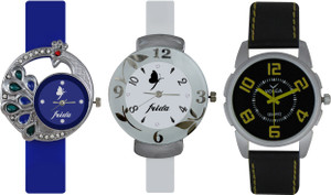 Frida Designer VOLGA Beautiful New Branded Type Watches Men and Women Combo537 VOLGA Band Analog Watch - For Couple
