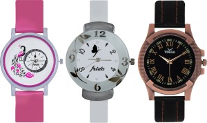 Frida Designer VOLGA Beautiful New Branded Type Watches Men and Women Combo646 VOLGA Band Analog Watch  - For Couple
