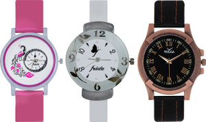 Frida Designer VOLGA Beautiful New Branded Type Watches Men and Women Combo646 VOLGA Band Analog Watch - For Couple