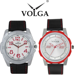Volga Branded Leather Quality Designer Dial Diwali Special Combo574 Designer Sport Looks WaterProof Mens Watch Analog Watch - For Men