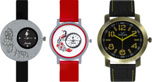 Frida Designer VOLGA Beautiful New Branded Type Watches Men and Women Combo360 VOLGA Band Analog Watch - For Couple