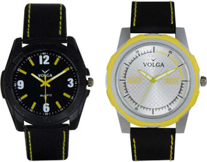 Volga Branded Leather Quality Designer Dial Diwali Special Combo341 Designer Sport Looks WaterProof Mens Watch Analog Watch - For Men