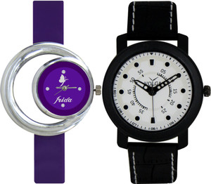 Frida Designer VOLGA Beautiful New Branded Type Watches Men and Women Combo121 VOLGA Band Analog Watch - For Couple