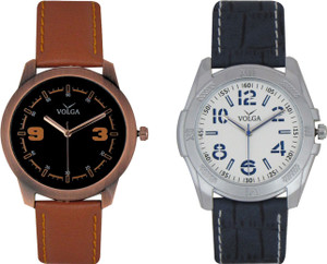 Volga Branded Leather Quality Designer Dial Diwali Special Combo416 Designer Sport Looks WaterProof Mens Watch Analog Watch - For Men