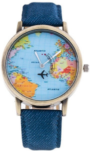 Xinew World Map Dial Analog Watch - For Boys