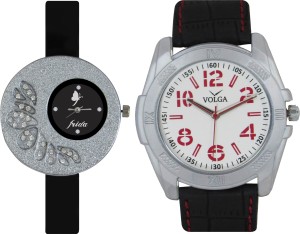 Frida Designer VOLGA Beautiful New Branded Type Watches Men and Women Combo23 VOLGA Band Analog Watch  - For Couple