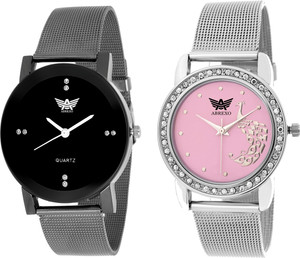Abrexo Abx-2552-BK-PNK Trendy looks Analog Watch - For Men & Women
