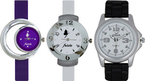 Frida Designer VOLGA Beautiful New Branded Type Watches Men and Women Combo704 VOLGA Band Analog Watch - For Couple