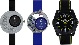 Frida Designer VOLGA Beautiful New Branded Type Watches Men and Women Combo233 VOLGA Band Analog Watch - For Couple