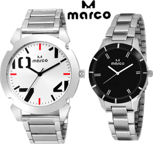 Marco elite combo 1001 slv ch 65 blk Analog Watch - For Men