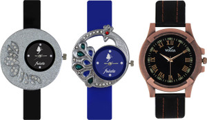 Frida Designer VOLGA Beautiful New Branded Type Watches Men and Women Combo239 VOLGA Band Analog Watch - For Couple