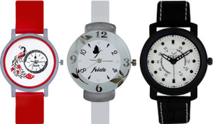 Frida Designer VOLGA Beautiful New Branded Type Watches Men and Women Combo750 VOLGA Band Analog Watch - For Couple