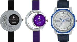 Volga Designer FVOLGA Beautiful New Branded Type Watches Men and Women Combo97 VOLGA Band Analog Watch - For Couple