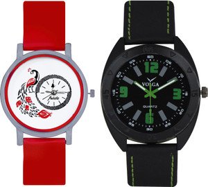 Frida Designer VOLGA Beautiful New Branded Type Watches Men and Women Combo160 VOLGA Band Analog Watch - For Couple