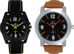 Volga Branded Leather Quality Designer Dial Diwali Special Combo326 Designer Sport Looks WaterProof Mens Watch Analog Watch - For Men