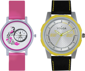 Volga Designer FVOLGA Beautiful New Branded Type Watches Men and Women Combo53 VOLGA Band Analog Watch - For Couple