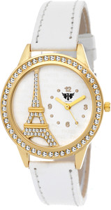 Fadiso Fashion FF4007-WHT-GLD JEWELS Analog Watch - For Girls