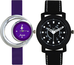 Frida Designer VOLGA Beautiful New Branded Type Watches Men and Women Combo120 VOLGA Band Analog Watch - For Couple