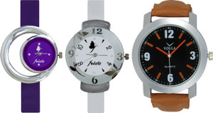 Frida Designer VOLGA New Branded Type Watches Men and Women Combo725 VOLGA Frida Couple Analog Watch - For Couple