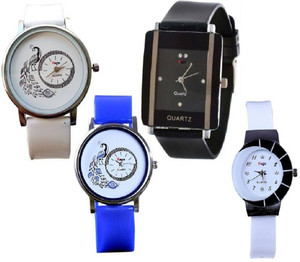 Rage Enterprise RE peacock print,square,chand Analog Watch - For Women