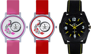 Frida Designer VOLGA Beautiful New Branded Type Watches Men and Women Combo603 VOLGA Band Analog Watch - For Couple
