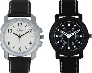Volga Branded Leather Quality Designer Dial Diwali Special Combo173 Designer Sport Looks WaterProof Mens Watch Analog Watch - For Men
