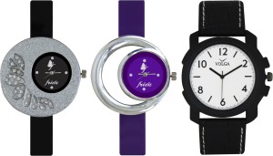 Frida Designer VOLGA New Branded Type Watches Men and Women Combo303 VOLGA Frida Couple Analog Watch  - For Couple