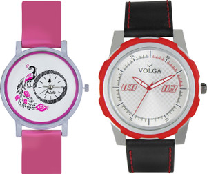 Volga Designer FVOLGA Beautiful New Branded Type Watches Men and Women Combo52 VOLGA Band Analog Watch - For Couple