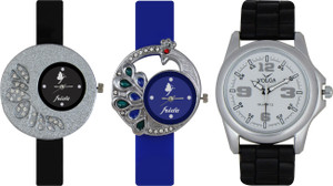 Frida Designer VOLGA Beautiful New Branded Type Watches Men and Women Combo223 VOLGA Band Analog Watch - For Couple