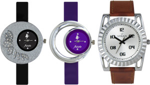 Volga Designer FVOLGA Beautiful New Branded Type Watches Men and Women Combo92 VOLGA Band Analog Watch - For Couple