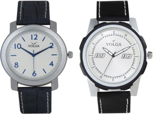 Volga Branded Leather Quality Designer Dial Diwali Special Combo167 Designer Sport Looks WaterProof Mens Watch Analog Watch - For Men