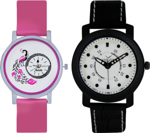 Frida Designer VOLGA Beautiful New Branded Type Watches Men and Women Combo84 VOLGA Band Analog Watch - For Couple