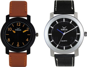 Volga Branded Leather Quality Designer Dial Diwali Special Combo386 Designer Sport Looks WaterProof Mens Watch Analog Watch - For Men