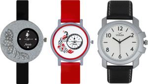Frida Designer VOLGA Beautiful New Branded Type Watches Men and Women Combo339 VOLGA Band Analog Watch - For Couple