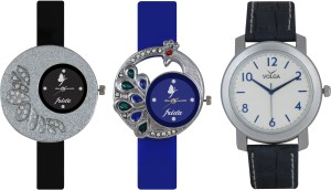 Frida Designer VOLGA Beautiful New Branded Type Watches Men and Women Combo227 VOLGA Band Analog Watch  - For Couple