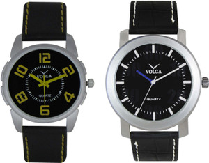 Volga Branded Leather Quality Designer Dial Diwali Special Combo509 Designer Sport Looks WaterProof Mens Watch Analog Watch - For Men