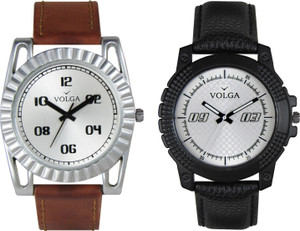 Volga Branded Leather Quality Designer Dial Diwali Special Combo640 Designer Sport Looks WaterProof Mens Watch Analog Watch - For Men