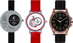 Frida Designer VOLGA Beautiful New Branded Type Watches Men and Women Combo350 VOLGA Band Analog Watch - For Couple