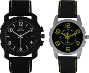 Volga Branded Leather Quality Designer Dial Diwali Special Combo242 Designer Sport Looks WaterProof Mens Watch Analog Watch - For Men