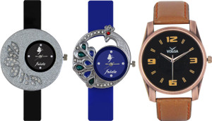 Frida Designer VOLGA New Branded Type Watches Men and Women Combo238 VOLGA Frida Couple Analog Watch - For Couple