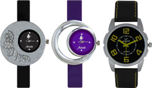 Frida Designer VOLGA Beautiful New Branded Type Watches Men and Women Combo315 VOLGA Band Analog Watch - For Couple