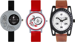 Volga Designer FVOLGA Beautiful New Branded Type Watches Men and Women Combo101 VOLGA Band Analog Watch - For Couple
