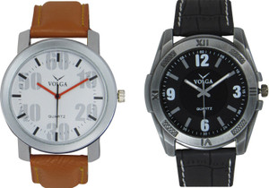 Volga Branded Leather Quality Designer Dial Diwali Special Combo537 Designer Sport Looks WaterProof Mens Watch Analog Watch - For Men