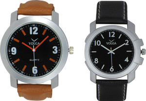 Volga Branded Leather Quality Designer Dial Diwali Special Combo553 Designer Sport Looks WaterProof Mens Watch Analog Watch - For Men