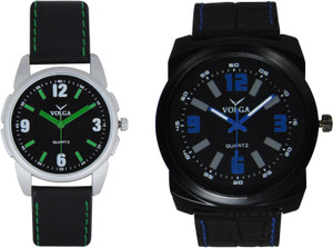 Volga Branded Leather Quality Designer Dial Diwali Special Combo519 Designer Sport Looks WaterProof Mens Watch Analog Watch - For Men