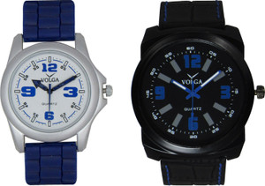 Volga Branded Leather Quality Designer Dial Diwali Special Combo60 Designer Sport Looks WaterProof Mens Watch Analog Watch - For Men